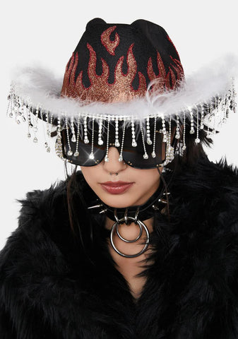 Devil's Inferno Flame Cowboy Hat