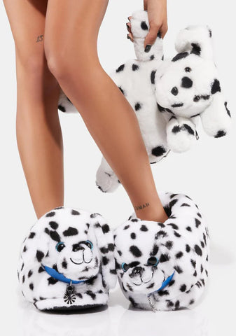 Seeing Spots Dalmatian Slippers