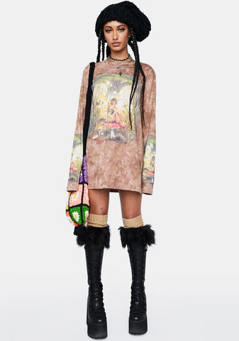 Wishing On A Toadstool Oversized Tee