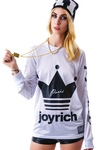 Crown Joyrich Mesh Long Sleeve Tee - Off White