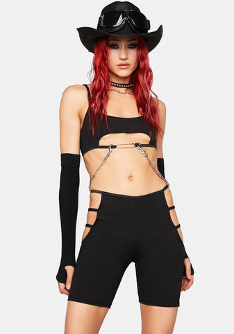 Cheeky Cut-Out Shorts