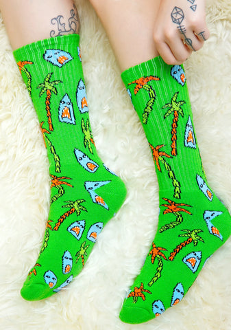Anne Freeman Shark Attack Crew Socks