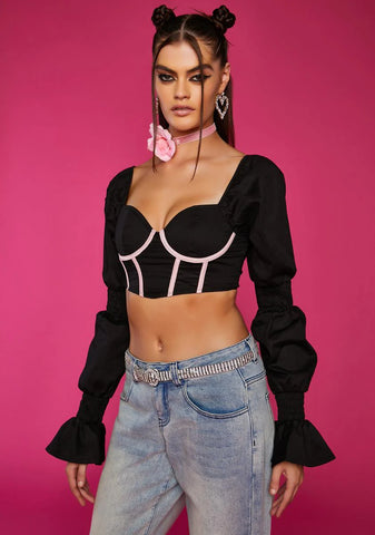 Call Time Crop Bustier Top