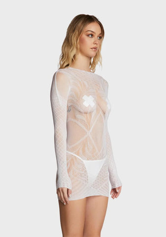 Luxe Hottie Fishnet Dress
