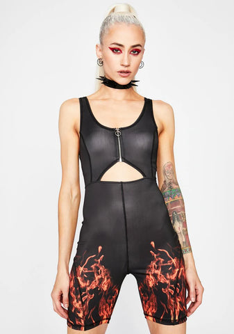 Blazing Glory Cut-Out Romper