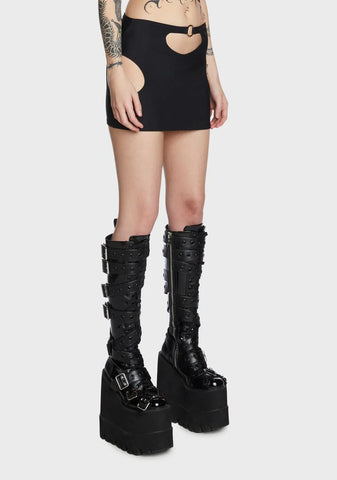 Cut Out Bodycon Skirt