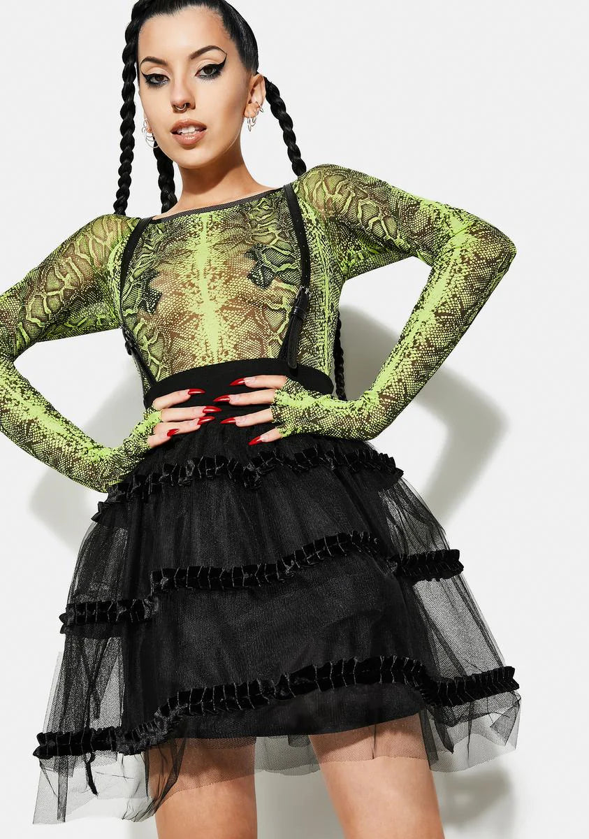 Magic Doll Suspender Mesh Bubble Skirt