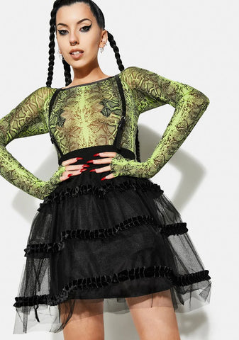 Magic Doll Suspender Mesh Bubble Skirt