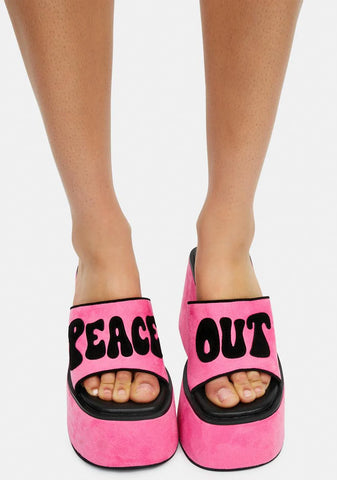 That 70s Flow Platform Slides - Pink