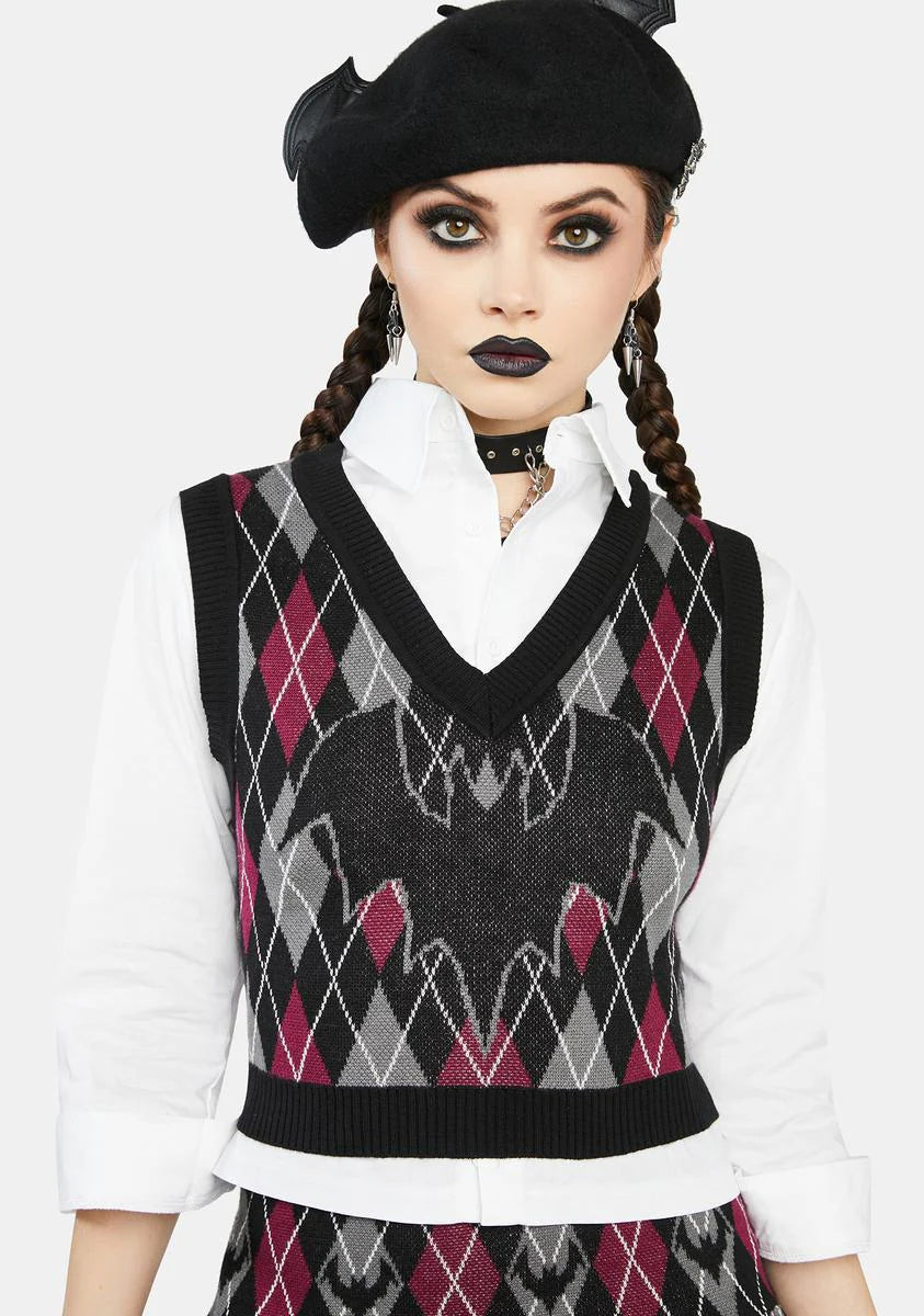 Bat To School Sweater Vest