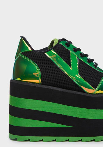 Green Karazii Platform Sneakers