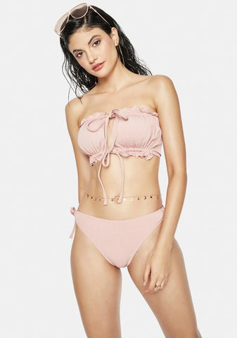 Rose Water Ruched Bikini Set