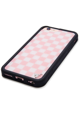 Pink Checks iPhone Case