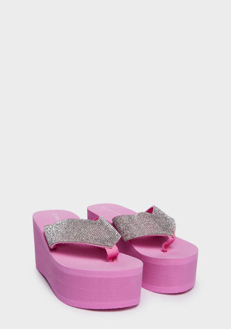Spirit Walker Platform Sandals - Pink