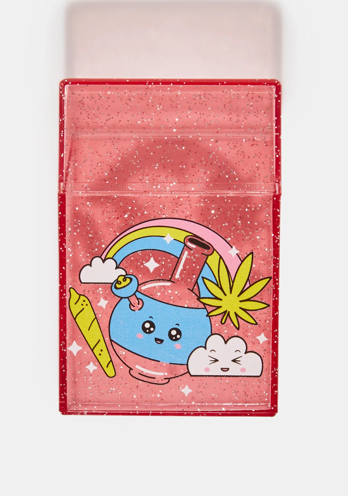 Kawaii Weed Glitter Case