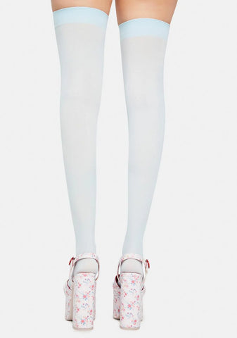 Baby Blue Angel Of Mine Sheer Thigh Highs