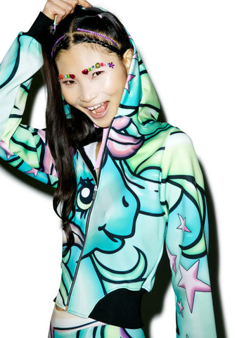 Starflower Hooded Bomber Hoodie