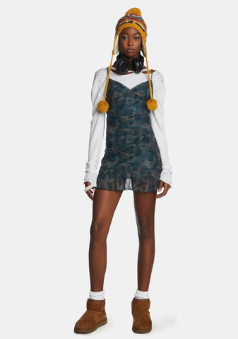 Dammy Mesh Mini Dress