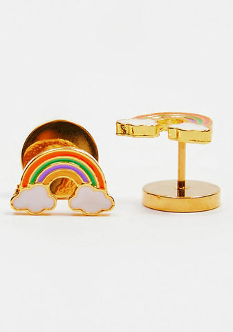 Recharge The Magic Rainbow Stud Earrings