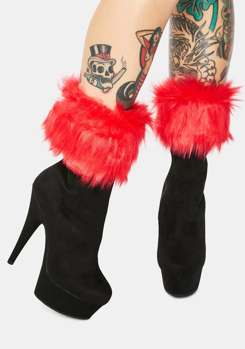 Never The Same Faux Fur Cuff Booties