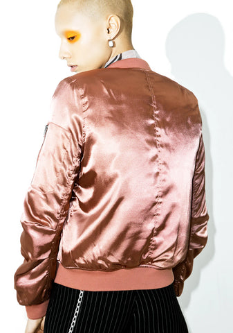 Pink Champagne Bomber Jacket