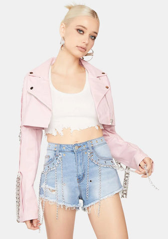 Literal Perfection Distressed Denim Shorts