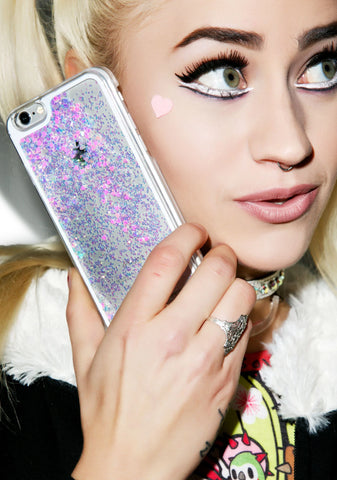 Falling Hearts Glitterfalls iPhone Case