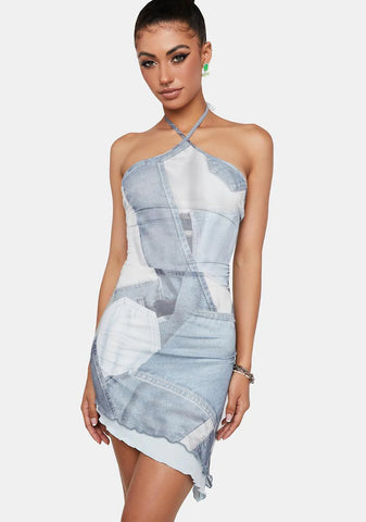 Denim Pocket Adelia Mini Dress
