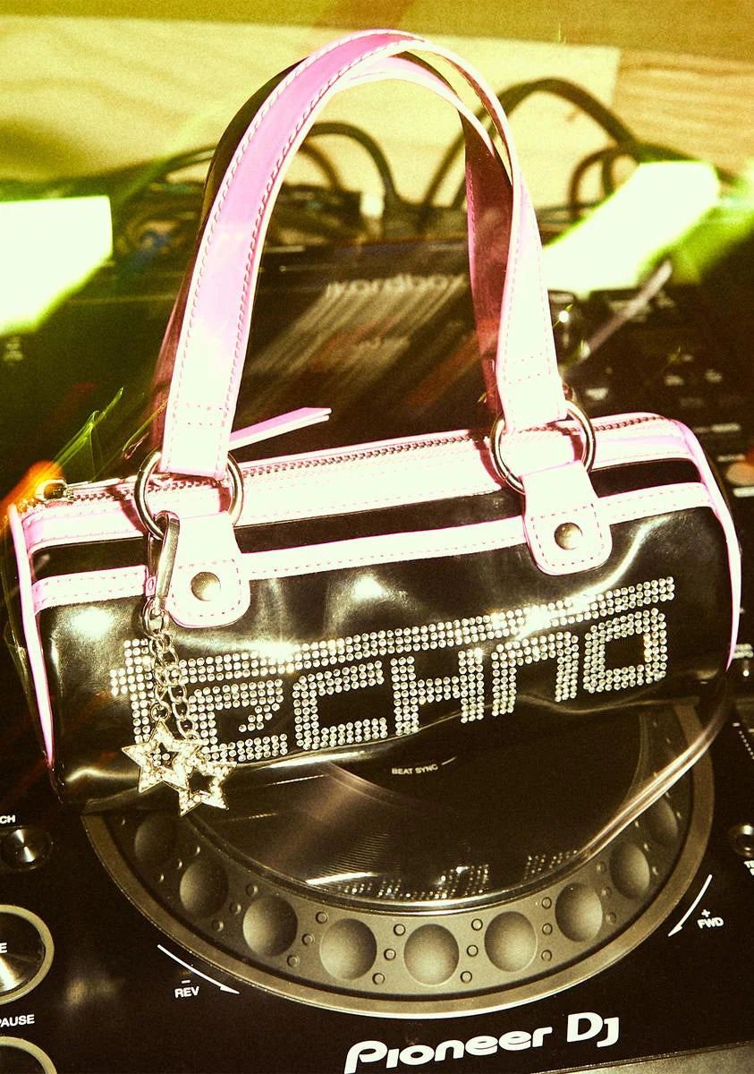 Techno Snob Patent Handbag