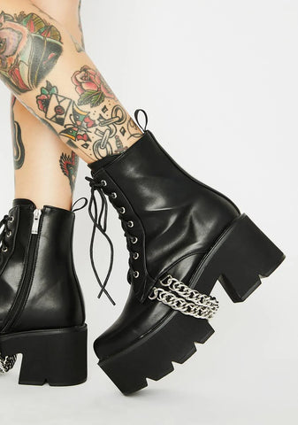 Trapped Platform Boots