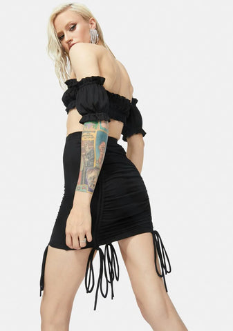 Anything U Want Ruched Skirt Set