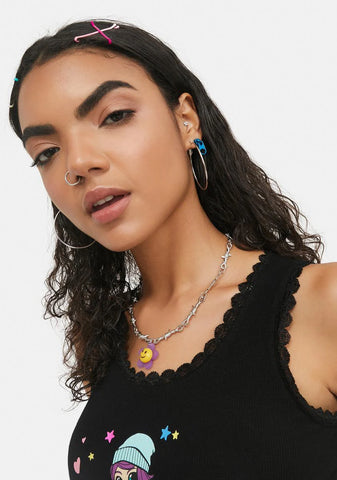 Lilac So Hardcore Barbed Wire Necklace