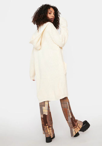Morning Blush Long Knit Cardigan