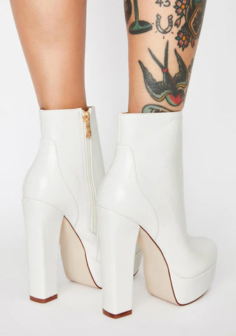 White Gotta Have It My Way Platform Boots