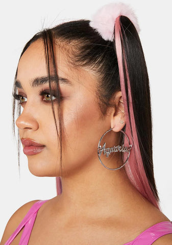 All About Aquarius Hoop Earrings