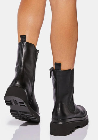 Noir Love And Care Chelsea Boots