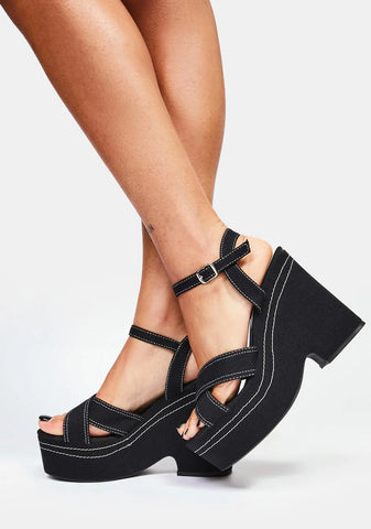 Biding My Time Platform Heels