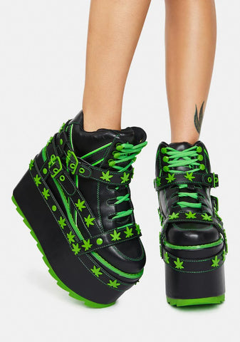 Qozmo Bondage Weed Platform Sneakers