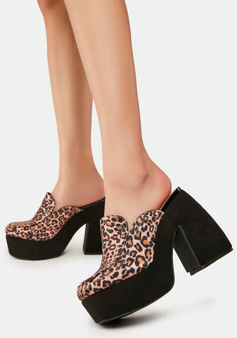 Always Spotted Leopard Mules