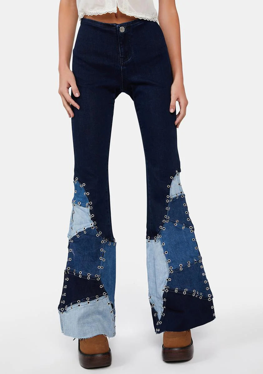 Passport Approved Patchwork Flares
