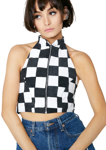 Checkered Bustier