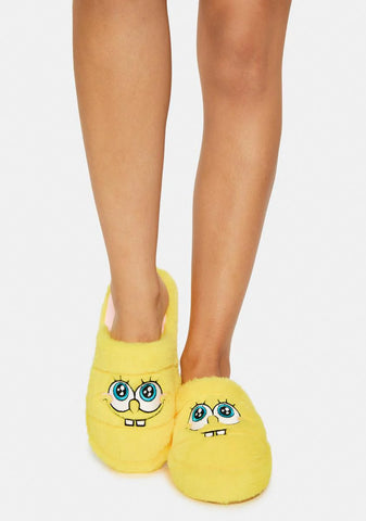 X Spongebob Fluffy Slippers