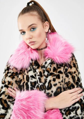 Sass Attack Faux Fur Coat