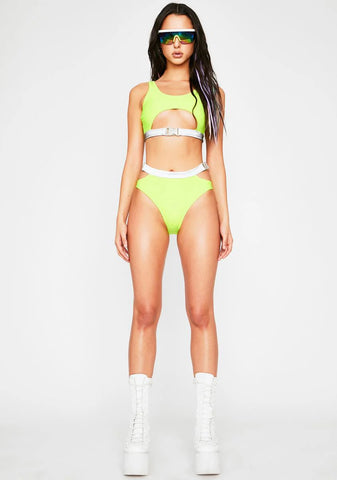 Neon Rapids Reflective Bikini Set