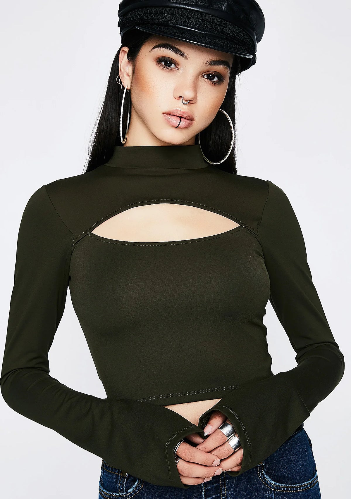 Army Lucky Streak Cut-Out Top