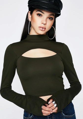 Army Lucky Streak Cut-Out Top