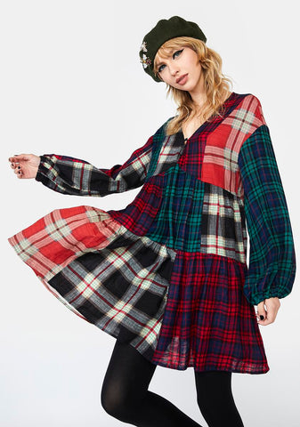 Better Together Plaid Mini Dress