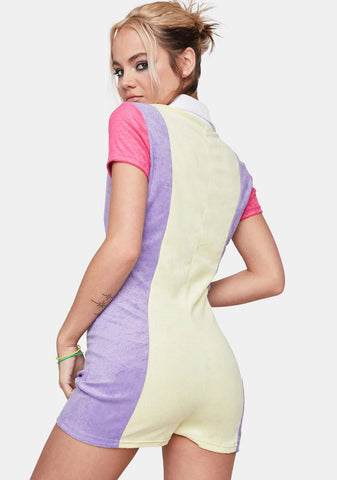 Under The Palms Colorblock Romper