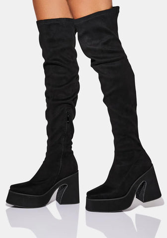Suede Damar Thigh High Boots