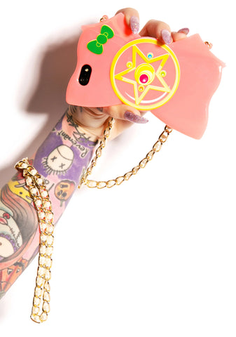 Crystal Star Bow iPhone 5 Case - Pink